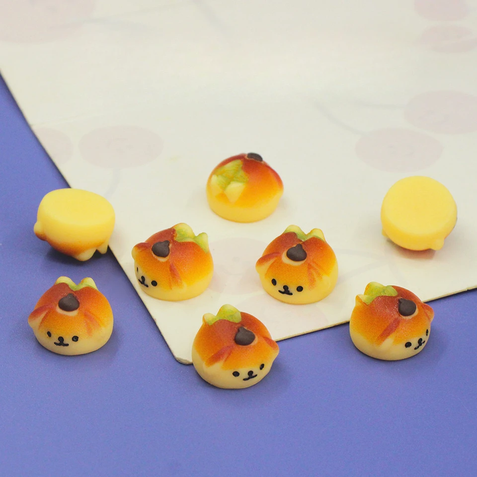 Kawaii Mini 3D živica roztomilé šteniatko chlieb miniatúry DIY diely ploché chrbtové ozdoby kúzla cabocon flatback bábika Cachochans