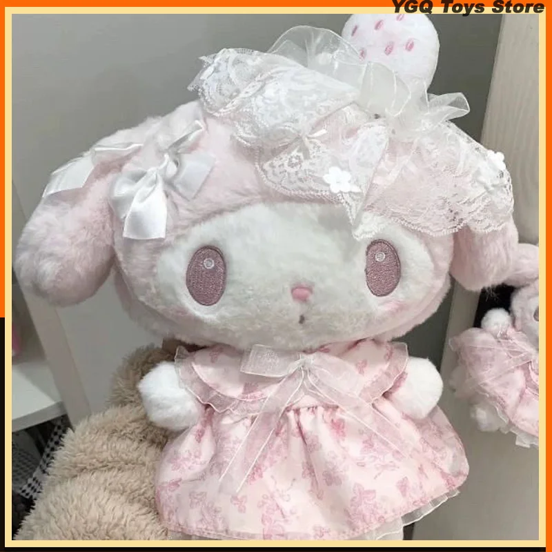 Kawaii miniso Sanrio Anime My Melody Plush Toy Ins Girl srdce narodeniny Doll Doll Plyšu prívesok Doll Adsess