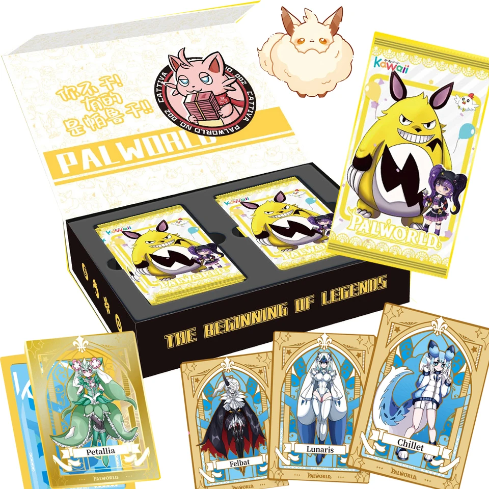 Kawaii Palworld Cards Open World Survival Production Game roztomilý karikatúra Raster Anthropomorfic Card Detský darček