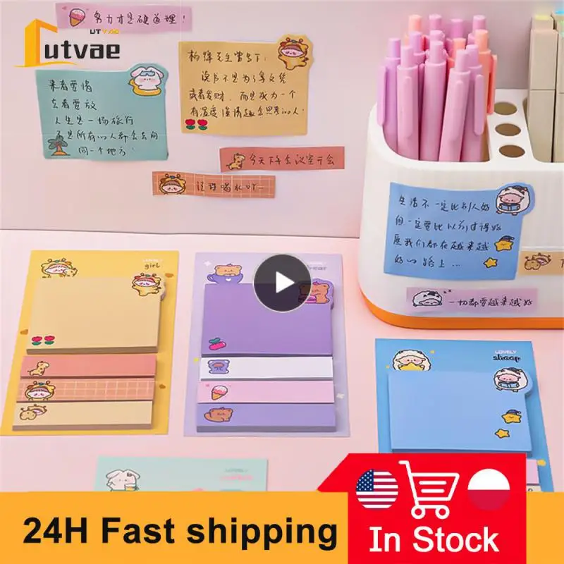 Kawaii papierové lepivé poznámky Kreatívne poznámkové poznámkové poznámkové bloky v kancelárii kancelárske školské prísady lepidla