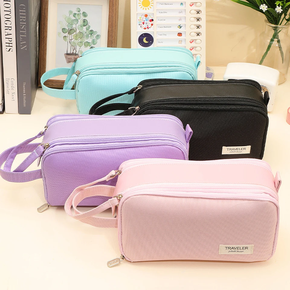 Kawaii prenosné puzdro na ceruzku veľkú kapacitu ins Stationery Storage Bag Multifunkčné pero box školské kancelárske potreby kancelárske potreby