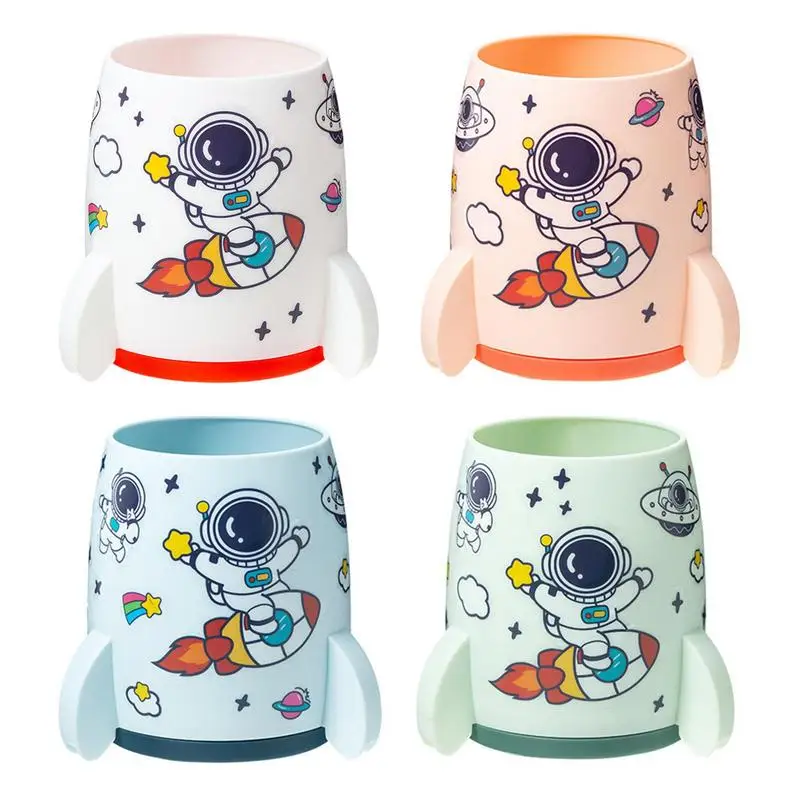 Kawaii Raket Desktop Pen Držiteľ veľkej kapacity kreatívneho kancelárskeho úložného priestoru Karikatúra ceruzka držiak na stôl Organizátor Kid darček