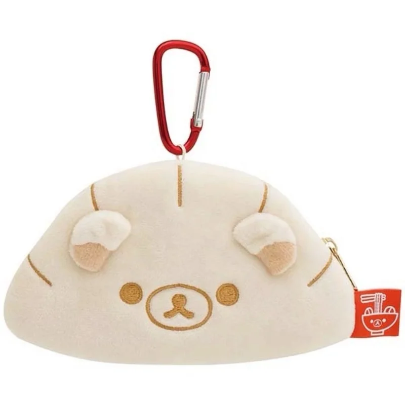 Kawaii Rilakkuma plyšová bábika Keychain karikatúra Kreačný knedlí batohový batoh naplnené hračky Anime Periférne deti Darčeky