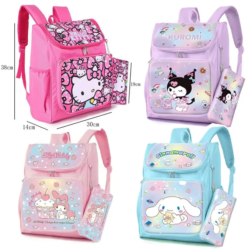Kawaii Sanrio batoh Kuromi Cinnamoroll My Melody Veľká kapacita Študenti Študenti Detské ženy vrecko pre deti škola otvára darčeky