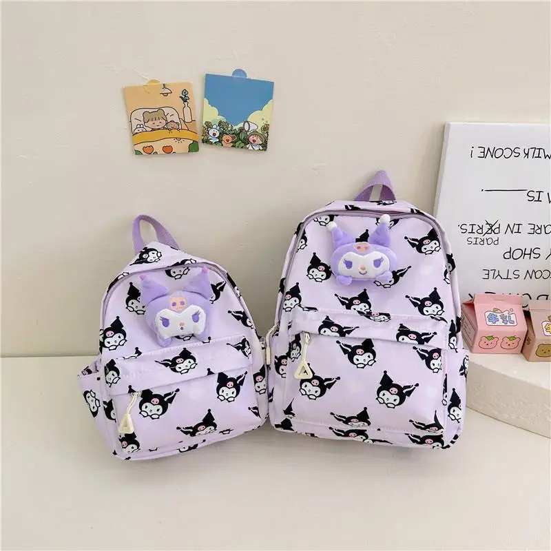 Kawaii Sanrio batoh Kuromi My Melody Cinnamoroll Bag Cartoon Cutoon Cuil Hello Kitty Schoolbag Študent materská škola skladovacia taška darček