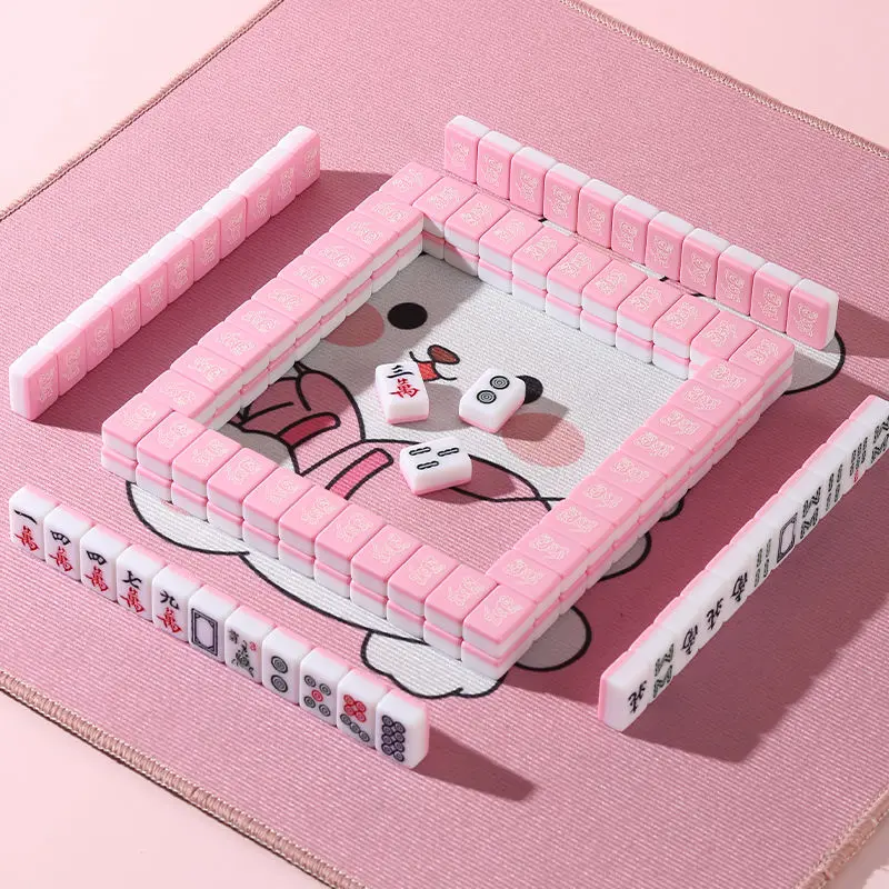 Kawaii Sanrio Hello Kitty Dragon Mahjong Gioco Entertainment Hracie karty prenosné 12 čínskych súprav Zodiac Mahjong