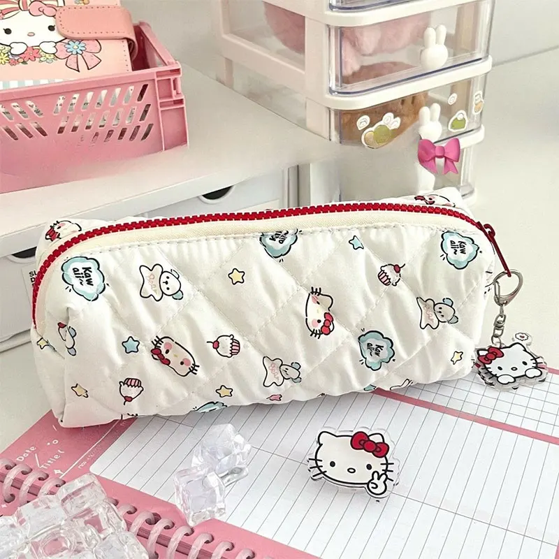 Kawaii Sanrio Hello Kitty Peruzka Ceruzka Veľká kapacita Pen puzdro KT Cat Cosmetic Bag Dievčatá Študentské potreby