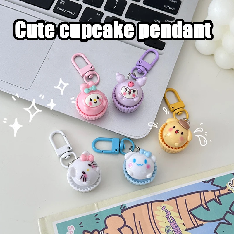Kawaii Sanrio Keyhcain Kuromi Hello Kitty My Melody Keyring Cute Cinnamoroll Pochacco Car prívesok Keychains Ženy vianočný darček