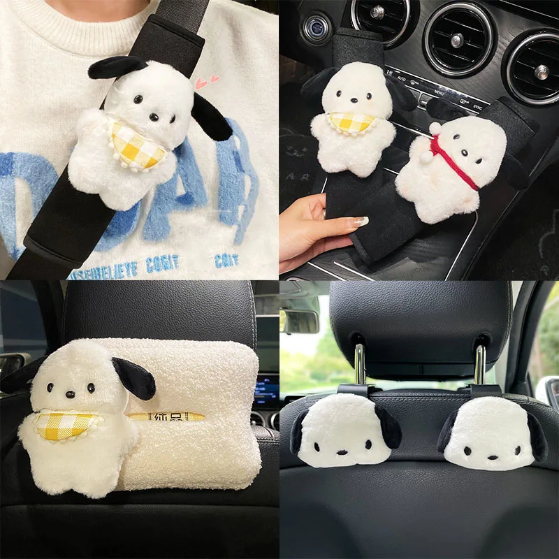 Kawaii Sanrioed Pochacco Autbes Case Cover 2023 Karikatúra Pochacco Tissue Box Háčiky