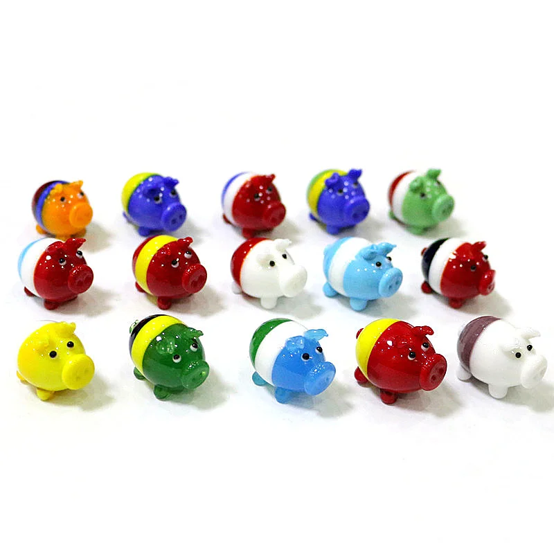 Kawaii sklo ošípané mini figúrky roztomilé ošípané ozdoby DIY Fairy Garden Doll House Micro Krajina doplnky Domáca detská izba dekor