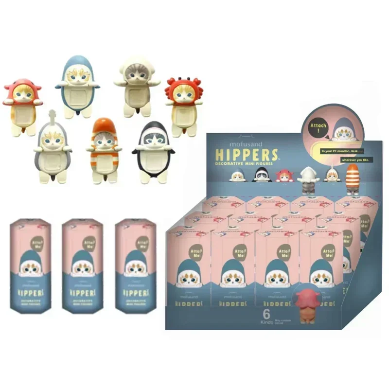 Kawaii Sonny Angel Mofusand Hippers Series slepá skrinka Akčná figúrka Roztomilý tajomný box mobilný telefón