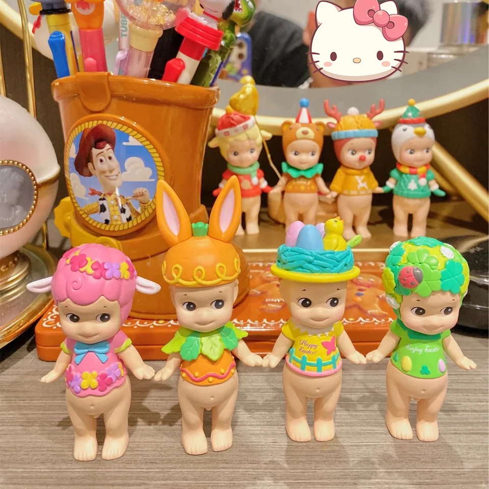 Kawaii Sonny Angel Veľkonočná séria Mini postava slepá skrinka Karikatúra Model Ozdoby anime stolová dekorácia Dillousious Box Darček