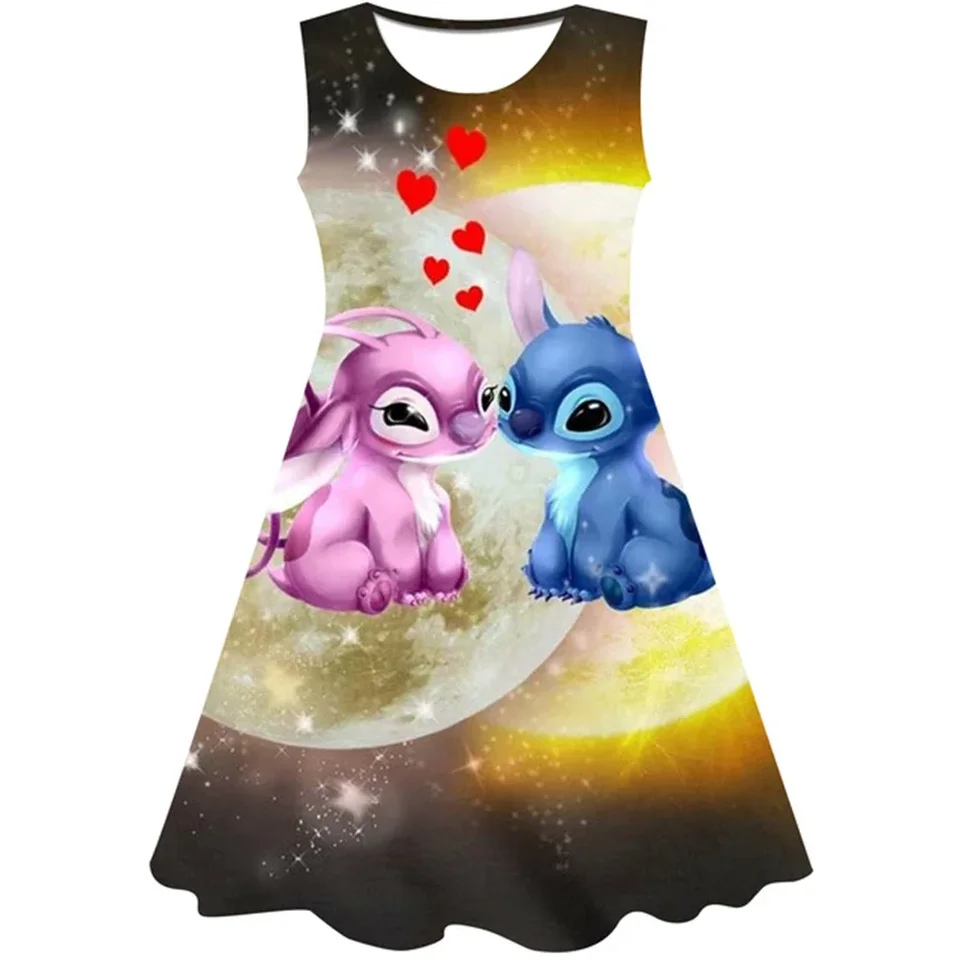 Kawaii steh šaty detské šaty Lilo a steh kresle