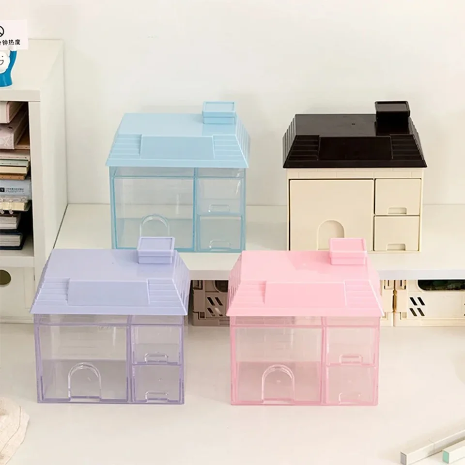 Kawaii Transparent Desktop Storage Box
