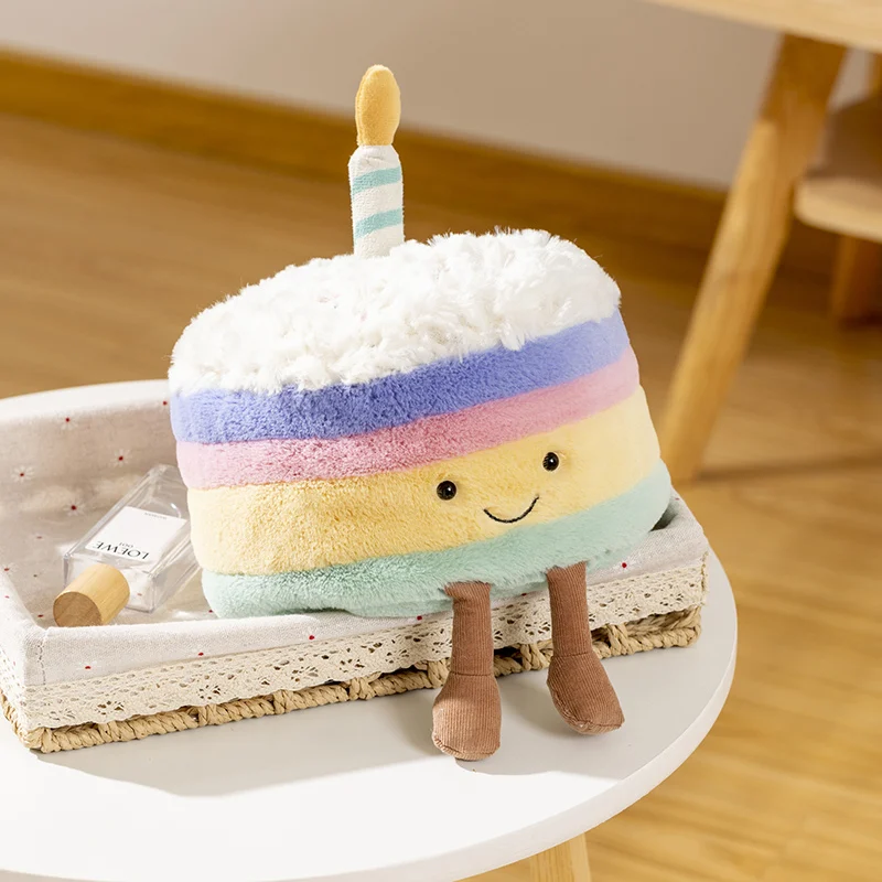 Kawaii všetko najlepšie k narodeninám Plyšové hračky pre deti Detské zvieratá Funny Soft Soft Food plyšy hračky pre darčeky pre deti