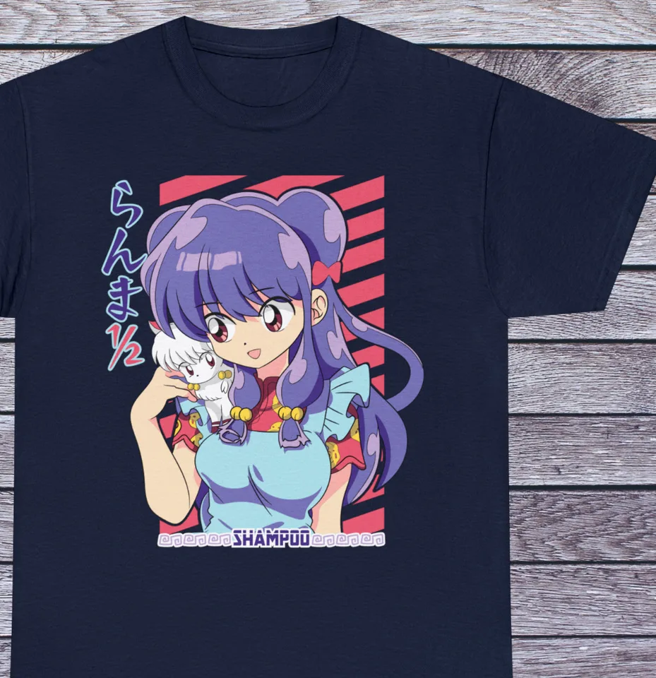 Kawaii Waifu Šampón Tieň japonská manga Ranma 1/2 90. rokov tričko Anime Clothing