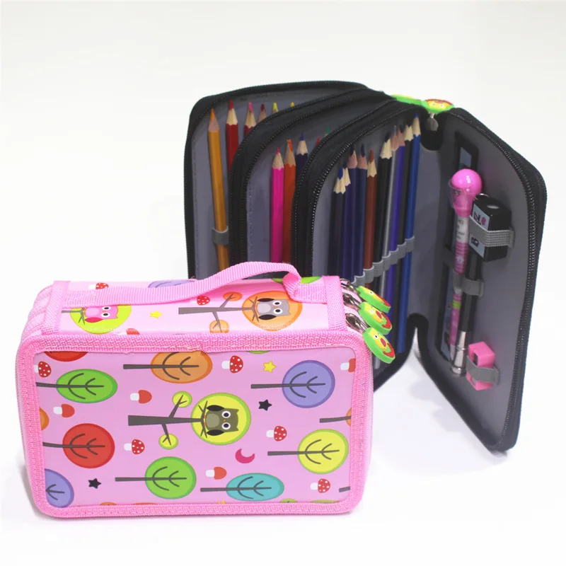 Kawaiii Peruzka Case School Cencilcase for Girls Pen Box Big 32/48/72 Slots Stationery Bag Veľká kapacita Rasto