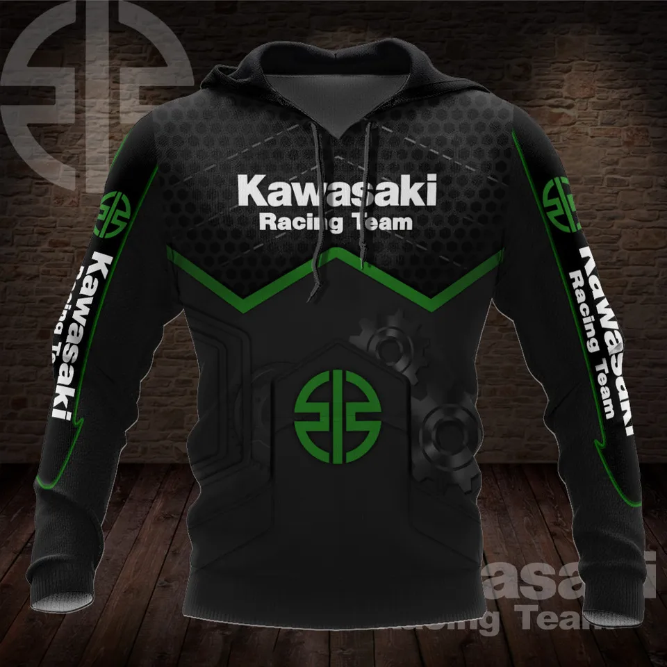 Kawasaki pánske oblečenie Motocyklové jednotné mikina pretekársky oblek nadmerne kvalitná ulica Unisex Extreme Sport
