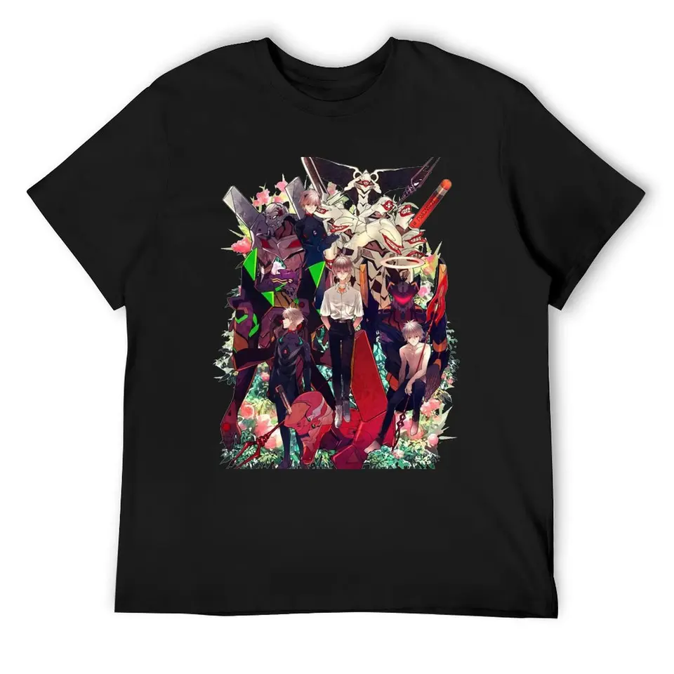 Kaworu Nagisa Tribute Tričko Čierne letné oblečenie estetické oblečenie pánske košele balenie