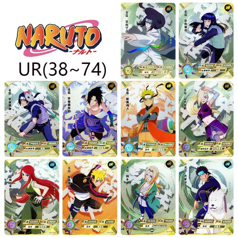 Kayou Naruto ur séria Anime Uzumaki Naruto Uchiha Itachi Rare Collection Card Cartoon Board Game Hračky chlapci vianočné darčeky
