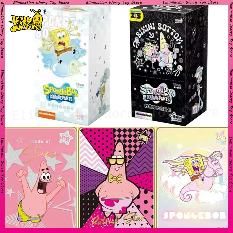 Kayou Original Anime SpongeBob Squarepants Patrick Star Card Collection Trading Card Cartoon Funny Bikini Beach Collection Cards