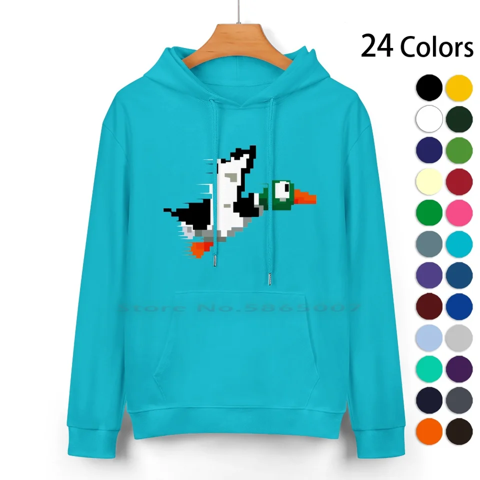 Kačica Hunt Cotton Hoodie Sweater 24 Colors Retro Duck Hunting Geek Hering Shooting počítač Pixel Video Gamer Nerd Cool 100%