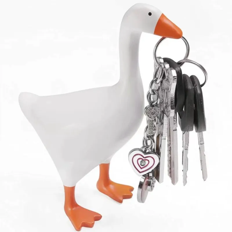 Kačica magnetická ornament živica labuť kačaca socha nôž na kľúče skladovanie magnetické kuchynské nožnice Magnetický držiak