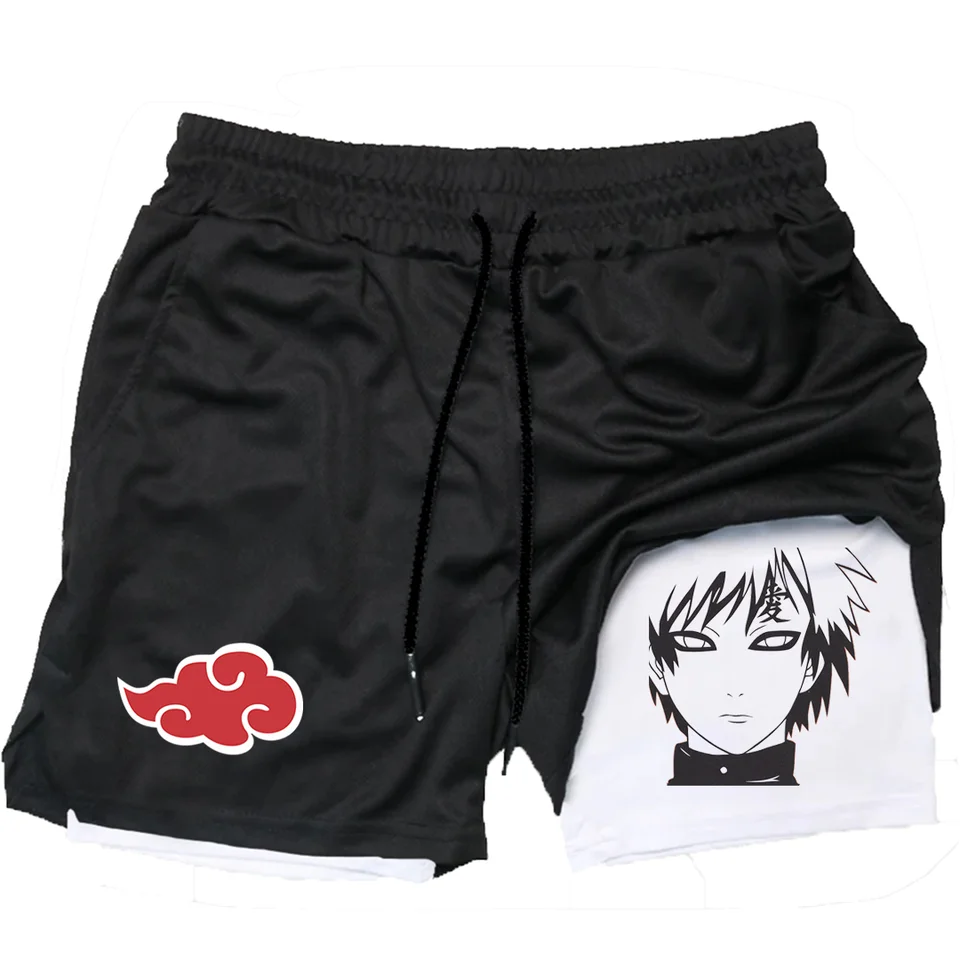 Každodenné príležitostné a všestranné kreslené kraťasy pre letné športy s rýchlym sušením anime tlače pánske šortky