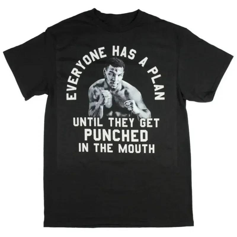 Každý má plánovacie tričko Mike Tyson Trendy Tričko Letné bavlnené tričko Tričko Pánske nadmerné posádky Crew Neck Clothing