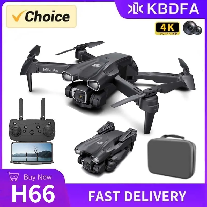 KBDFA H66 MINI DRONE HD Camera Aerial Fotografia Quadcopter 2.4g Profesionálny optický tok RC RC vrtuľník Skladanie dron hračiek