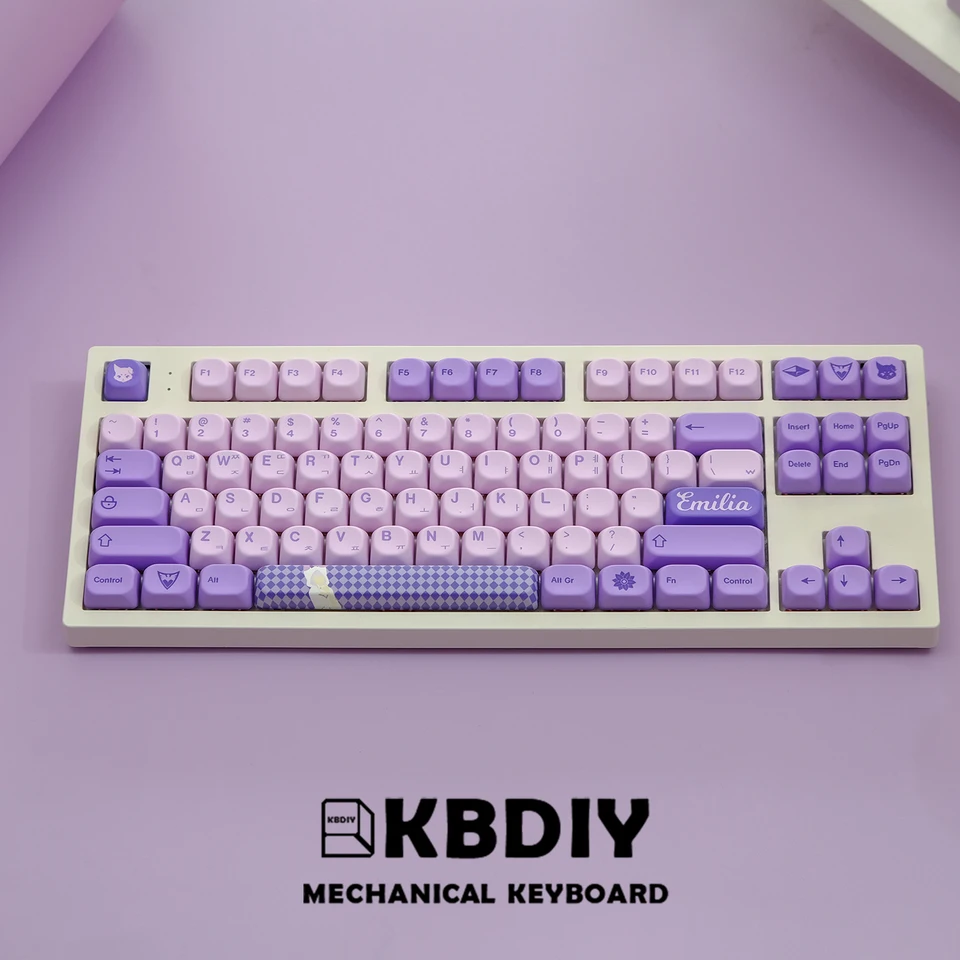 KBDIY 134 KLYY/SET KOA Profil GMK KEYCAP PBT Kórejský GMK Frost Witch Witch Keycaps pre mechanické klávesnice čiapky pre GMK67 GMK75 K500