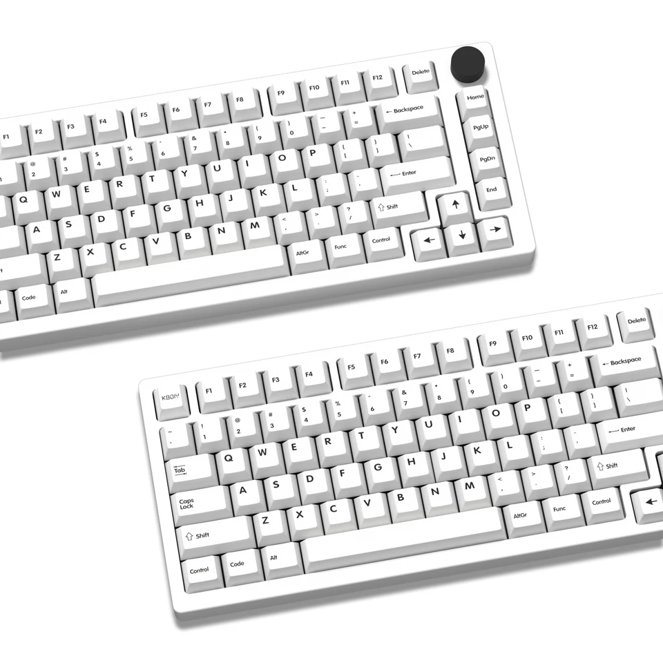 KBDIY Retro GMK Keycaps Minimálny biely čerešňový profil PBT KeyCap Set pre hier Coutom Gaming Mechanical Keyboard 139Keys 60% Caps Key Caps