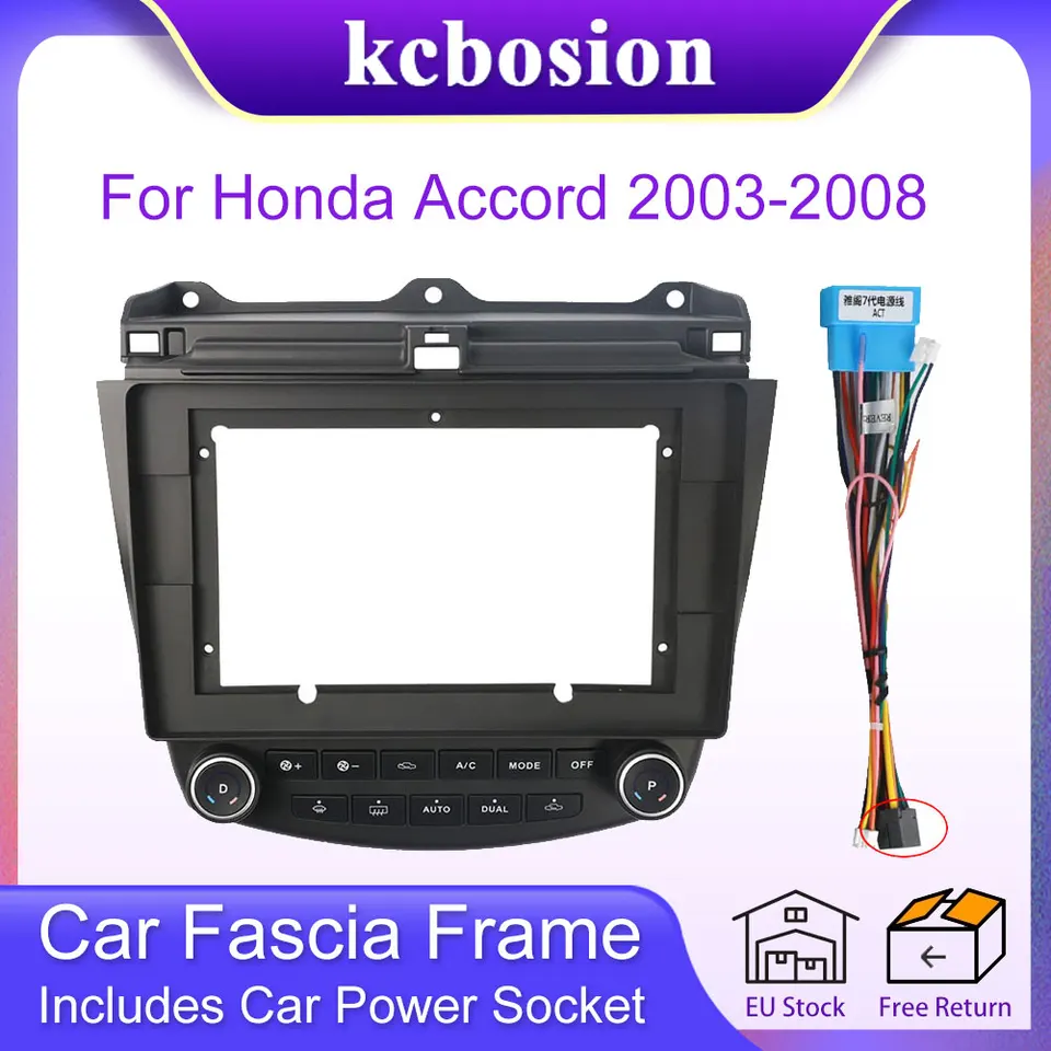 KCBOSION 2 DIN CAR RÁDION CABEL PRE HONDA ACHORD 2003-2008 Fascia Dash Kit Radio Panel Stereo kryt hlava Inštalácia
