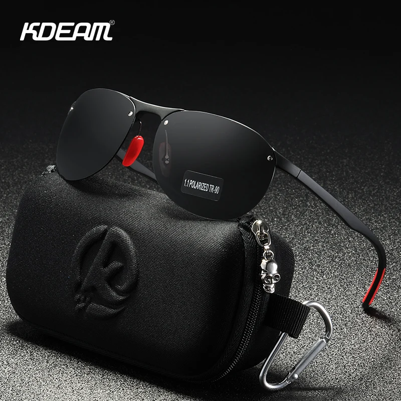 KDEAM RIMLESS OVAL OVLÁDNA Pánske slnečné okuliare Polarizované TR90 Materiál Rám TAC Polarizácia šošovky Soft