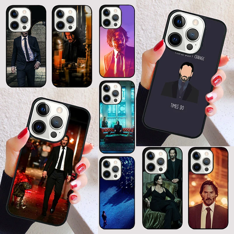 Keanu Reeves Saint John Wick Cover pre iPhone 15 16 13 12 11 14 Pro Max Mini Max SE 2020 7 8 6s Plus puzdro na telefón