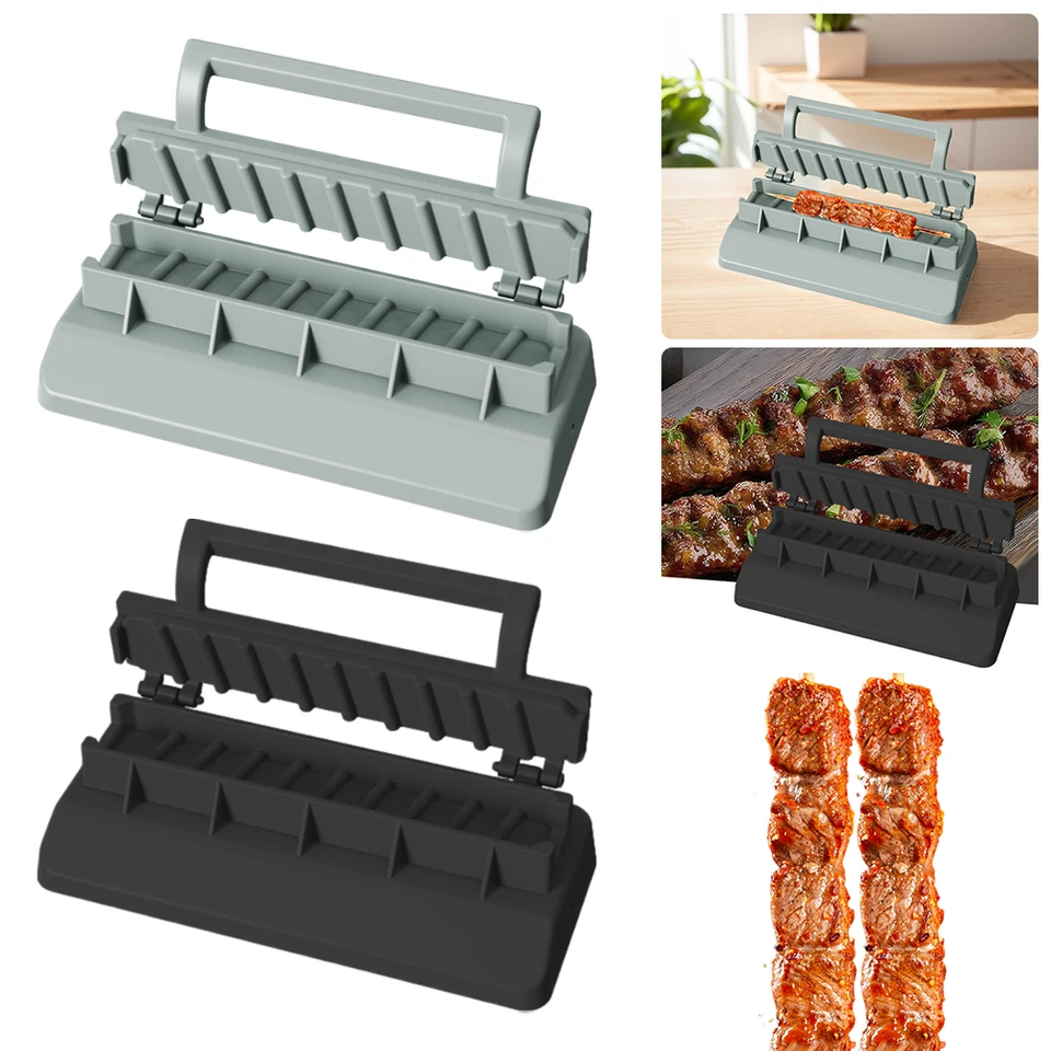 Kebab Press Plastové grilovanie mäsa s mäsom prenosné opakovane použiteľné BBQ špajle výrobky BBQ Companion pre domácich kuchárov