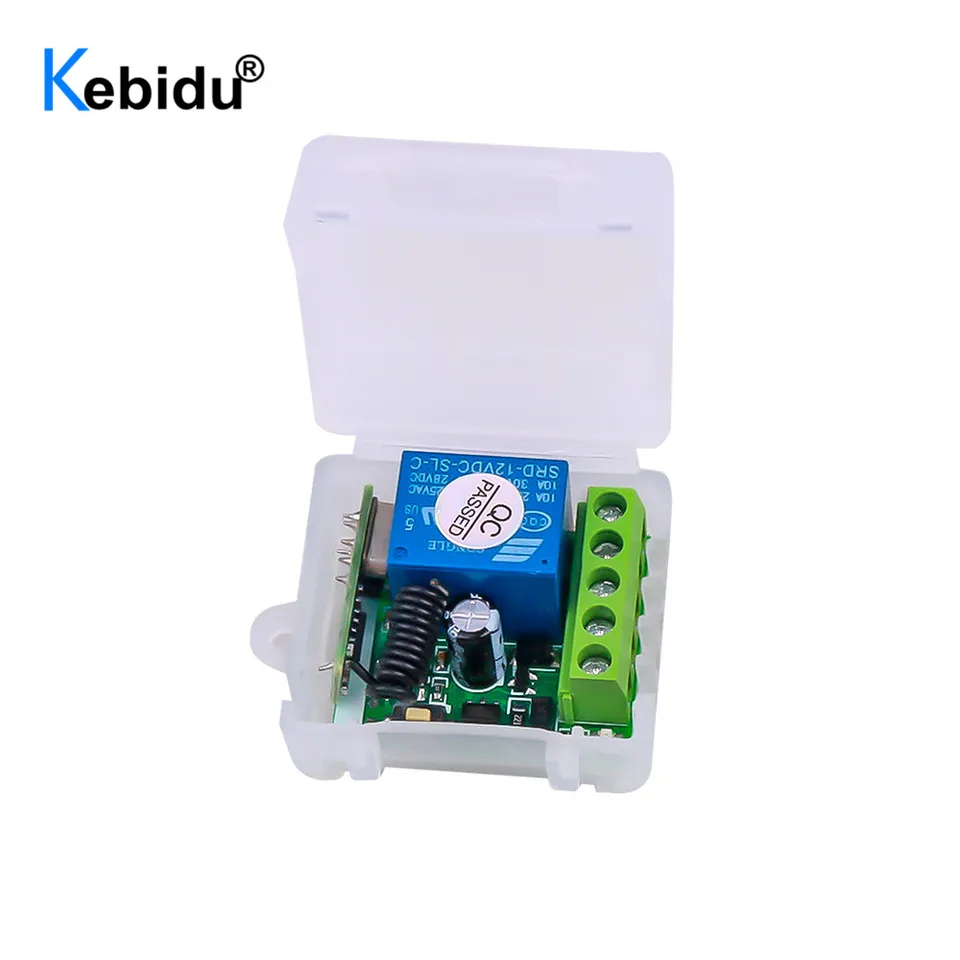 Kebidumei 433 MHz Wireless Diaľkové ovládacie spínač DC 12V 1ch relé RF 433MHz Prijímač