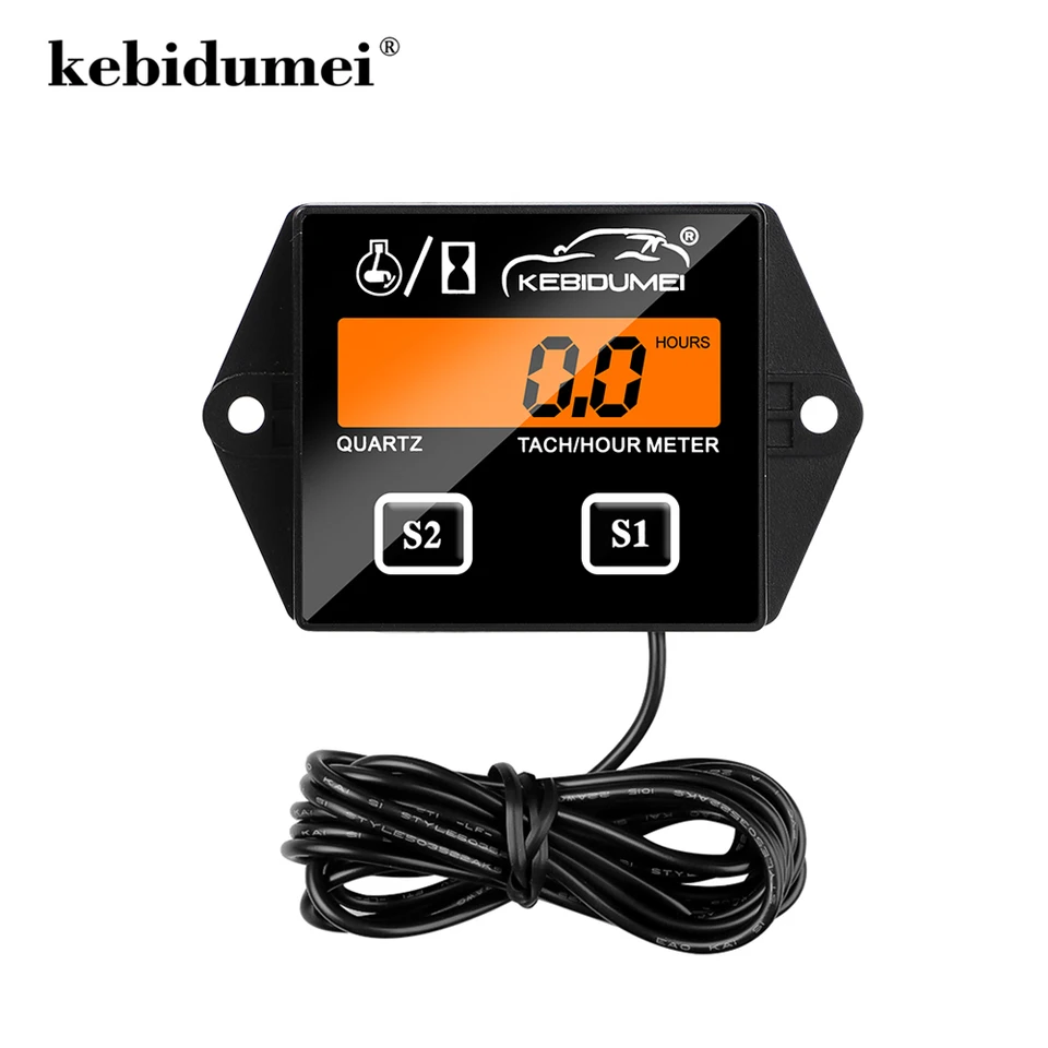 Kebidumei digitálny motor Tach Hour meter tachometer