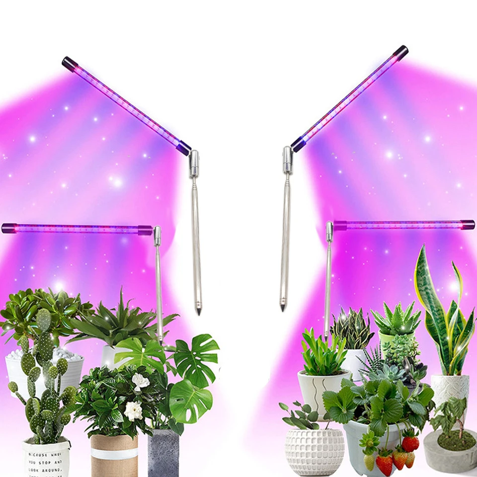 KeBinpled LED Grow Light USB fyto lampa Full Spectrum záhradnícky fytolam s kvitnutím rastliny v interiéri v interiéroch