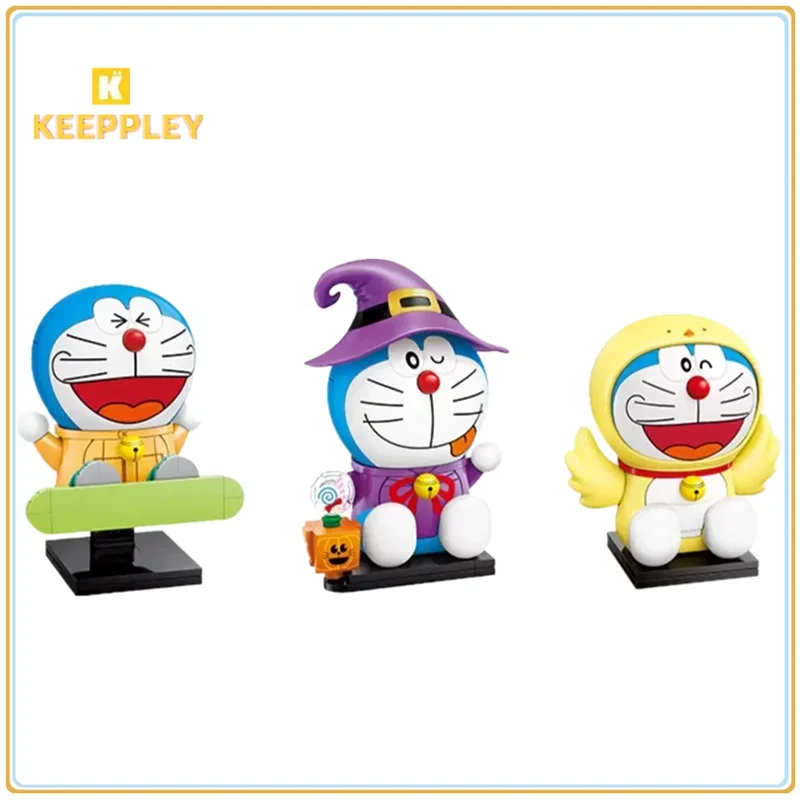 Keeppel Building Blocks Doraemon Series Okryslajúce zostrihové vzdelávacie hračky Doraemon Cat Model Desktop Ozdoby Halloween Darček