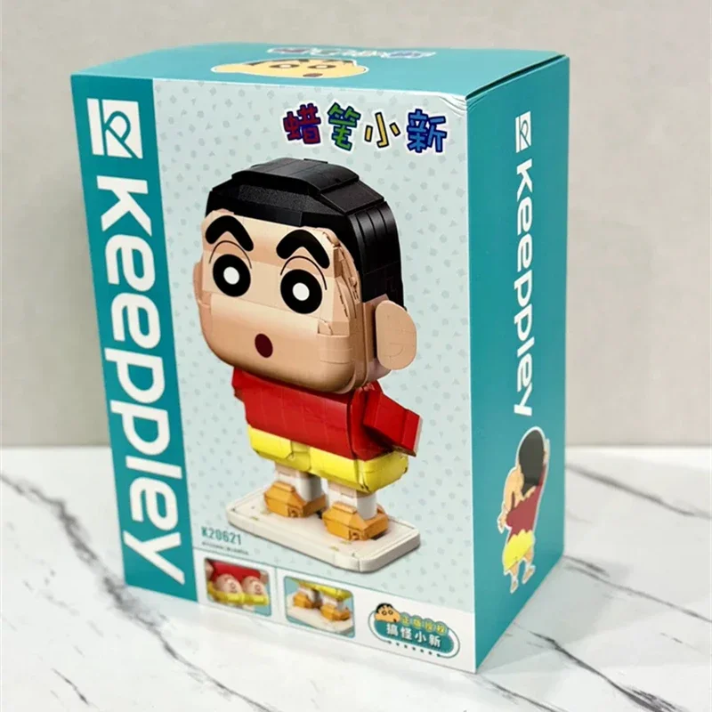 KeepPey Crayon Shin-Chan Building Blocks Animation Periférne Zbierateľné figúrky stolové ozdoby Zostava Model hračky