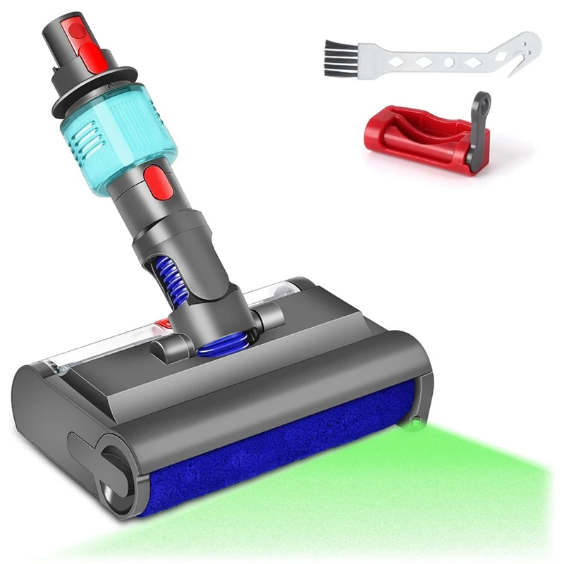 Kefa pre umývanie Dyson V7 V8 V10 V11 V15 Elektrický mop hlava mokré a suché so zeleným svetlom a vyschne tvrdé podlahy