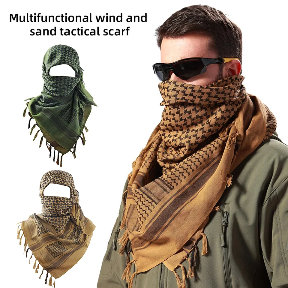Keffiyeh Tactical Desert Scarf Wrap Wrap Shemagh hlava krk arabský šál Keffiyeh šál zábal pre mužov a ženy