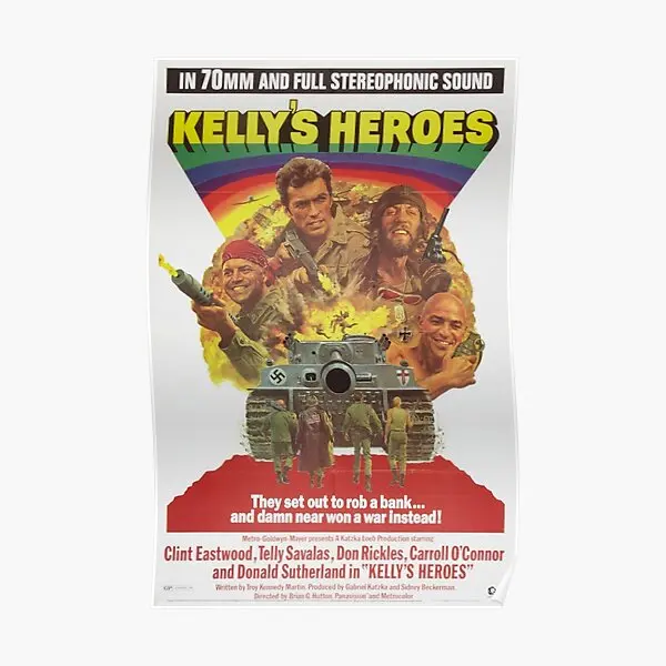 Kellys Heroes Réžia Brian G Hutt Plagát Painting Home Room Obrázok Funny Art Tlač