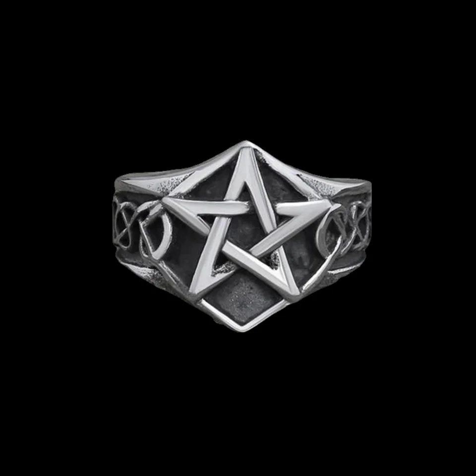 Keltics uzol gotická z nehrdzavejúcej ocele pentagram hviezda Pagan čarodejnice prstene žien módny cyklistický cyklisti