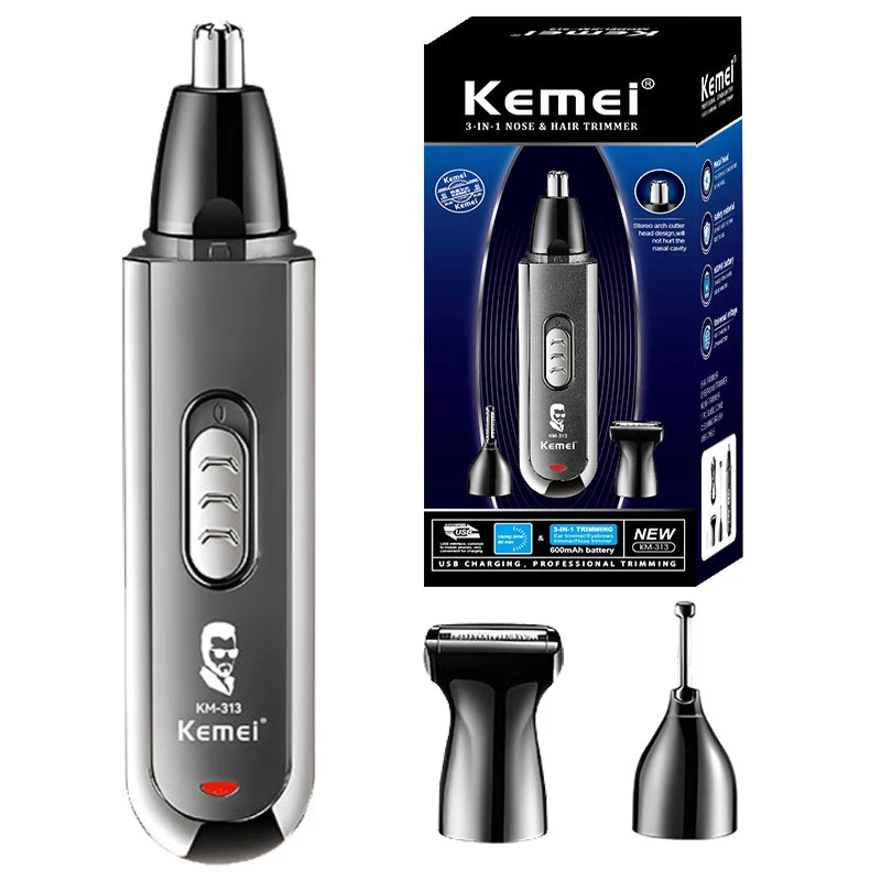 KEMEI 3IN1 Nabíjateľný bradový trimér na nabíjateľné tvár
