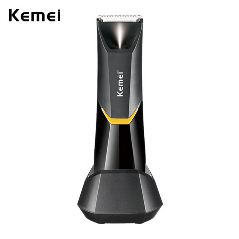 Kemei Electric Groin Hair Trimmer Lawn kosačky Keramická čepeľ vodotesné Clippers Ultimate Hygiene Razor pod pásom