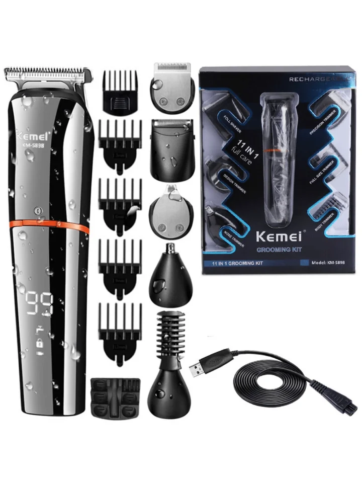 KEMEI/ KEMEI KREZNAČNÉ KLICKÉ KLICKÉ KLISTENIE Multifunkčné LCD Displej USB nabíjanie Elektrický Clipper