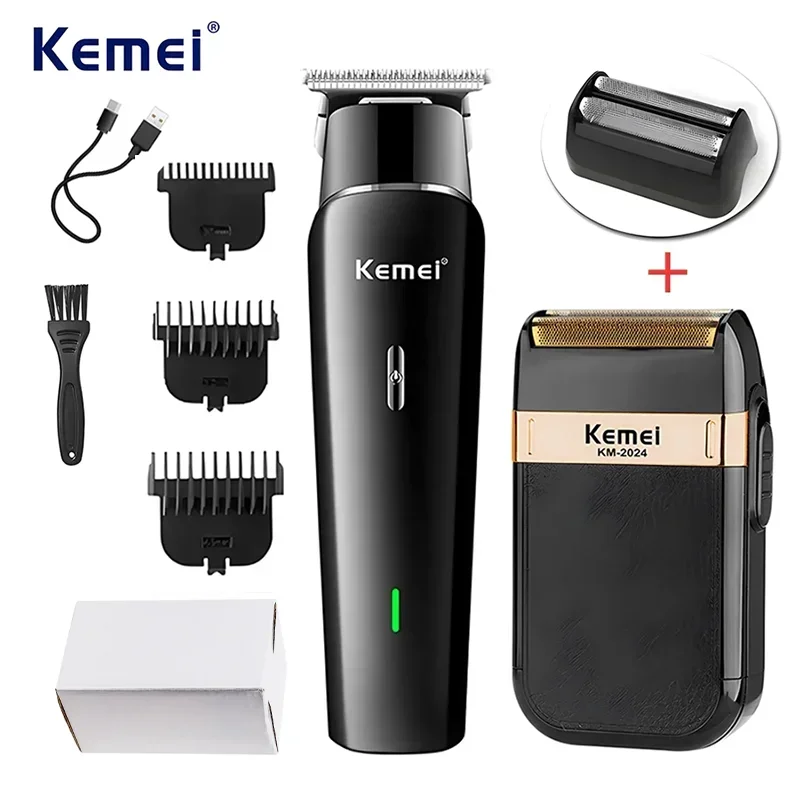 Kemei KM-1115 lítiová batéria s nízkym hlukom Long Life Hair Trimmer Rýchly USB nabíjanie mini dizajn vlasov Clipper