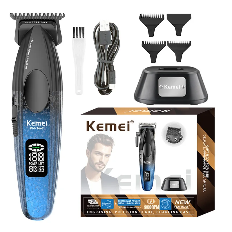 KEMEI KM-1669 BABER ELEKTRICKÝ VLASTI VLASTI VLASTI PROSTREDIE PROSTREDIE VLASTNÝCH VLASTI S nabíjacími základňou pre mužov